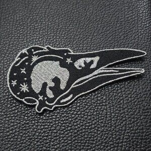 Killstar ✦ Crow Patch ✦ Gothic Occult Raven Skull Cosmic Embroidered OS